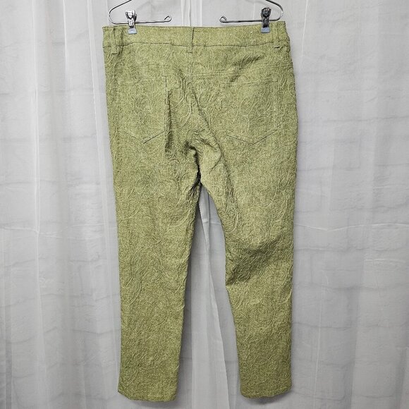 Eric Green Textured Straight Leg Jeans Boho Retro Stretch 12 - Picture 8 of 13